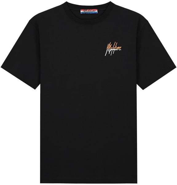Malelions Malelions Men Regular Split T-Shirt Zwart