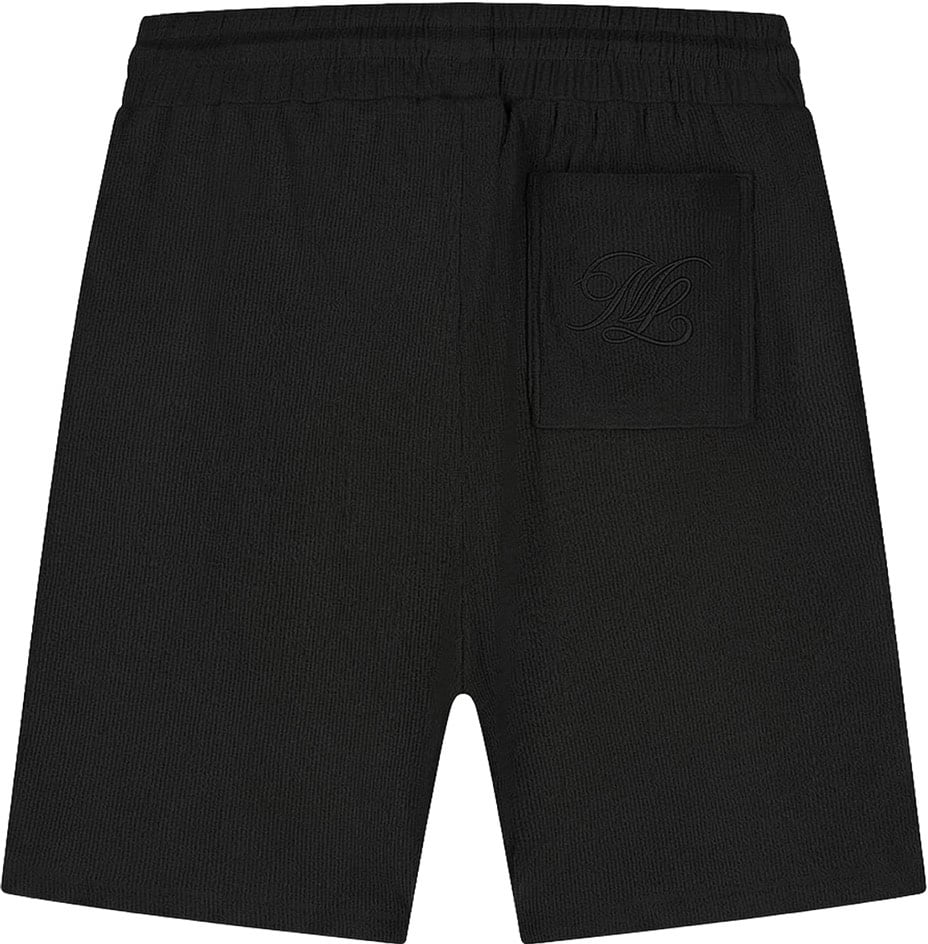 Malelions Men Emblem Seersucker Shorts Zwart
