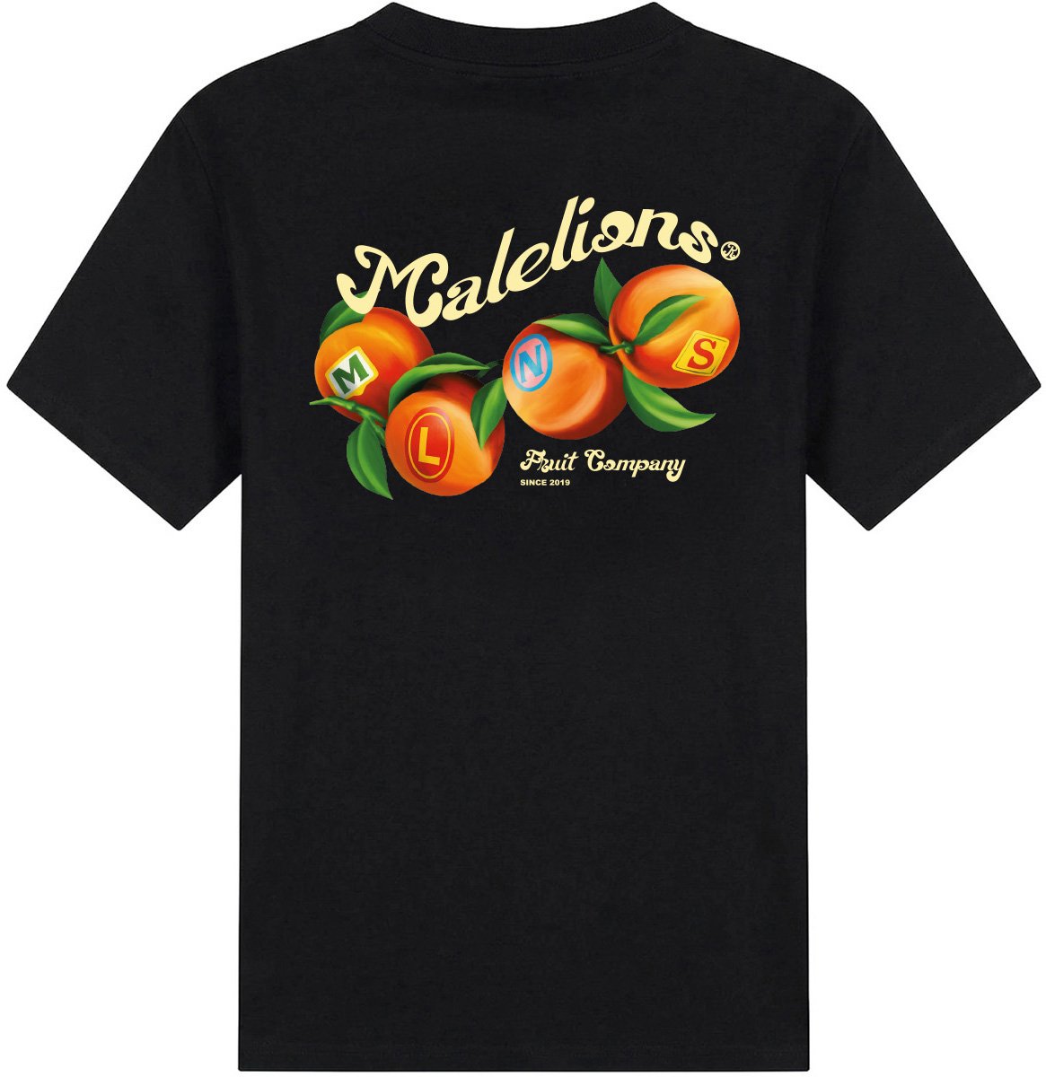 Malelions  Fruit Company T-Shirt MMA40026047 Black 49001 Zwart