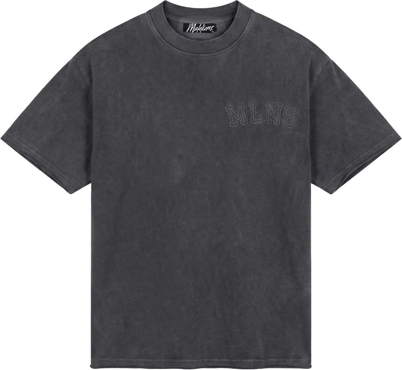 Malelions Men Heavyweight Applique T-Shirt Grijs