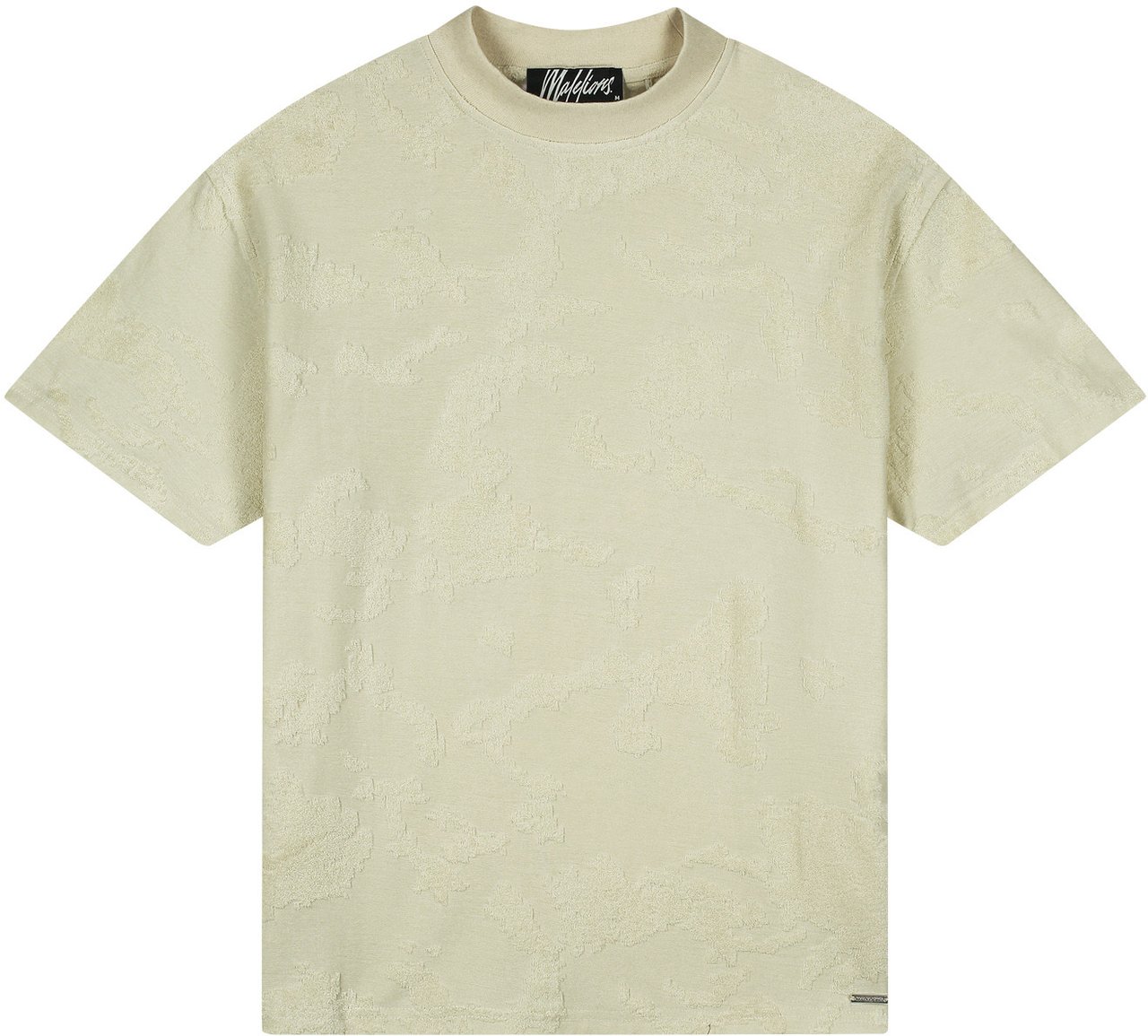 Malelions Men Jacquard T-Shirt Wit