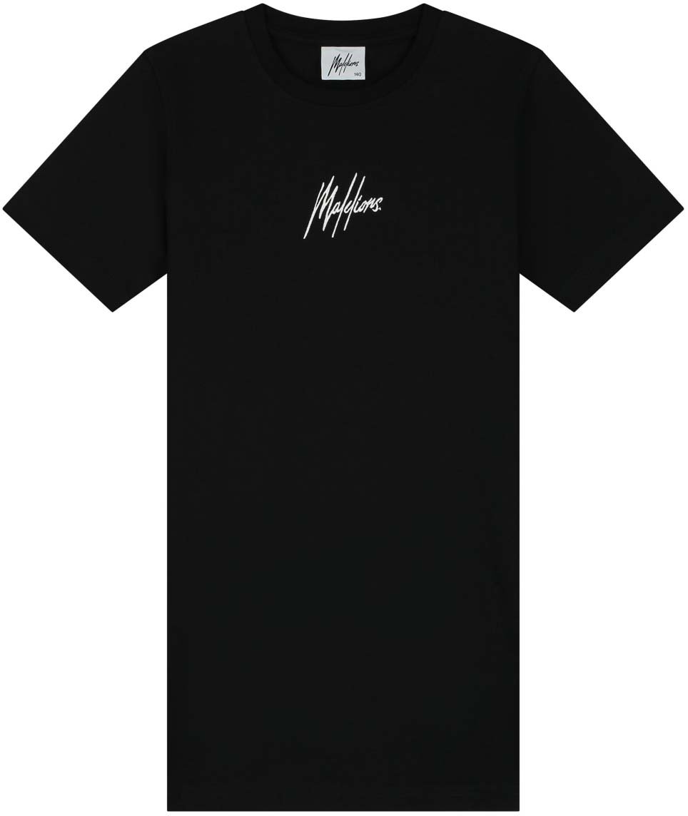 Malelions Malelions Junior Girls Firma T-Shirt Dress Zwart