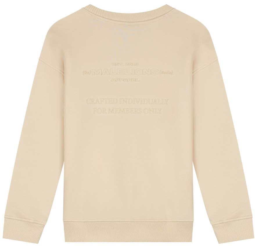 Malelions Malelions Junior Girls Members Brand Sweater Beige