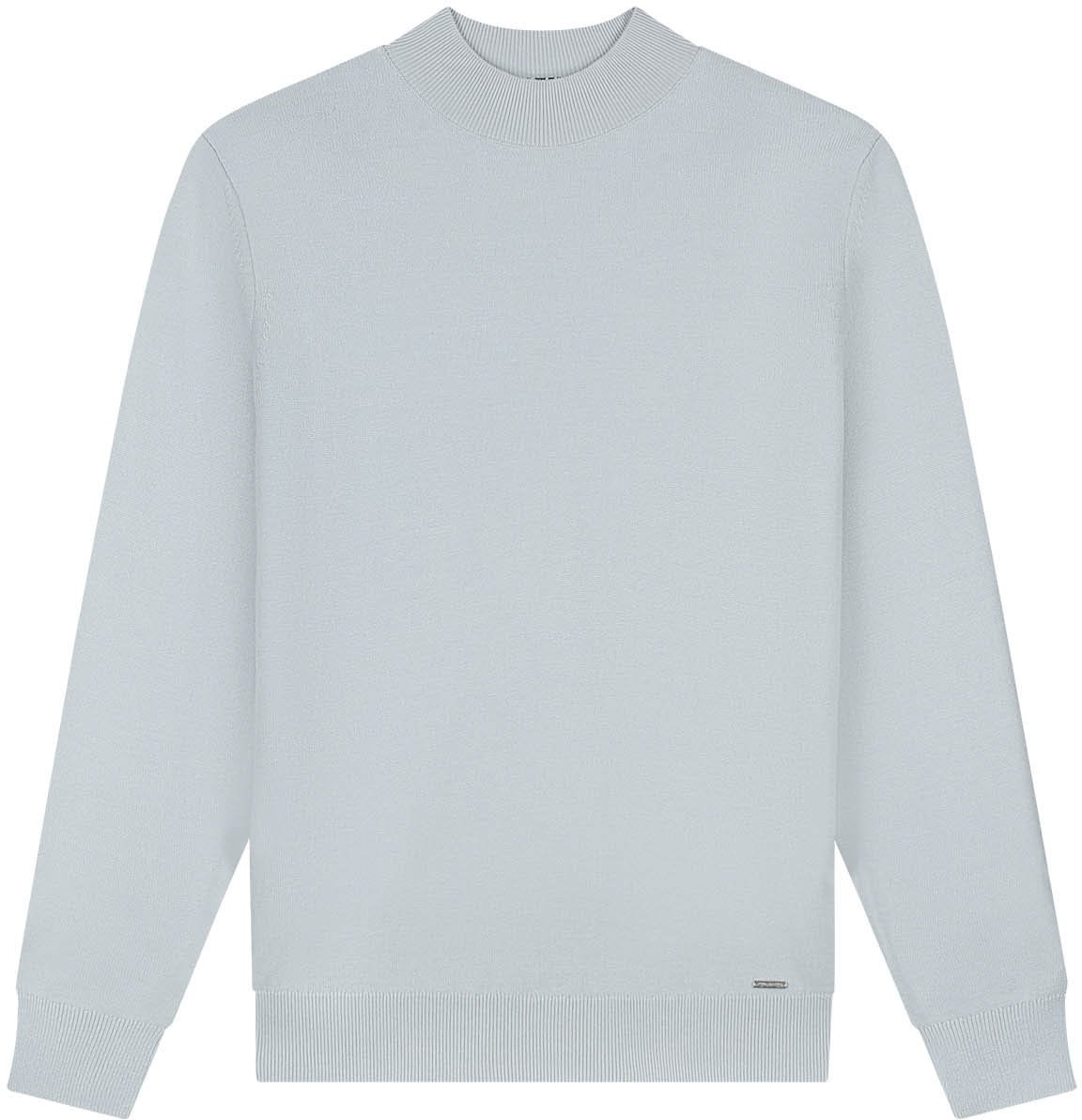 Malelions Men Knitted Mockneck Sweater Grijs