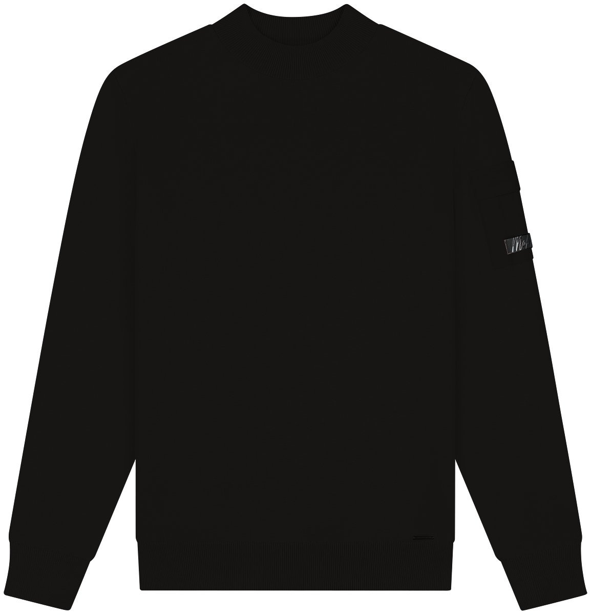 Malelions Malelions Men Knitted Pocket Mockneck Zwart