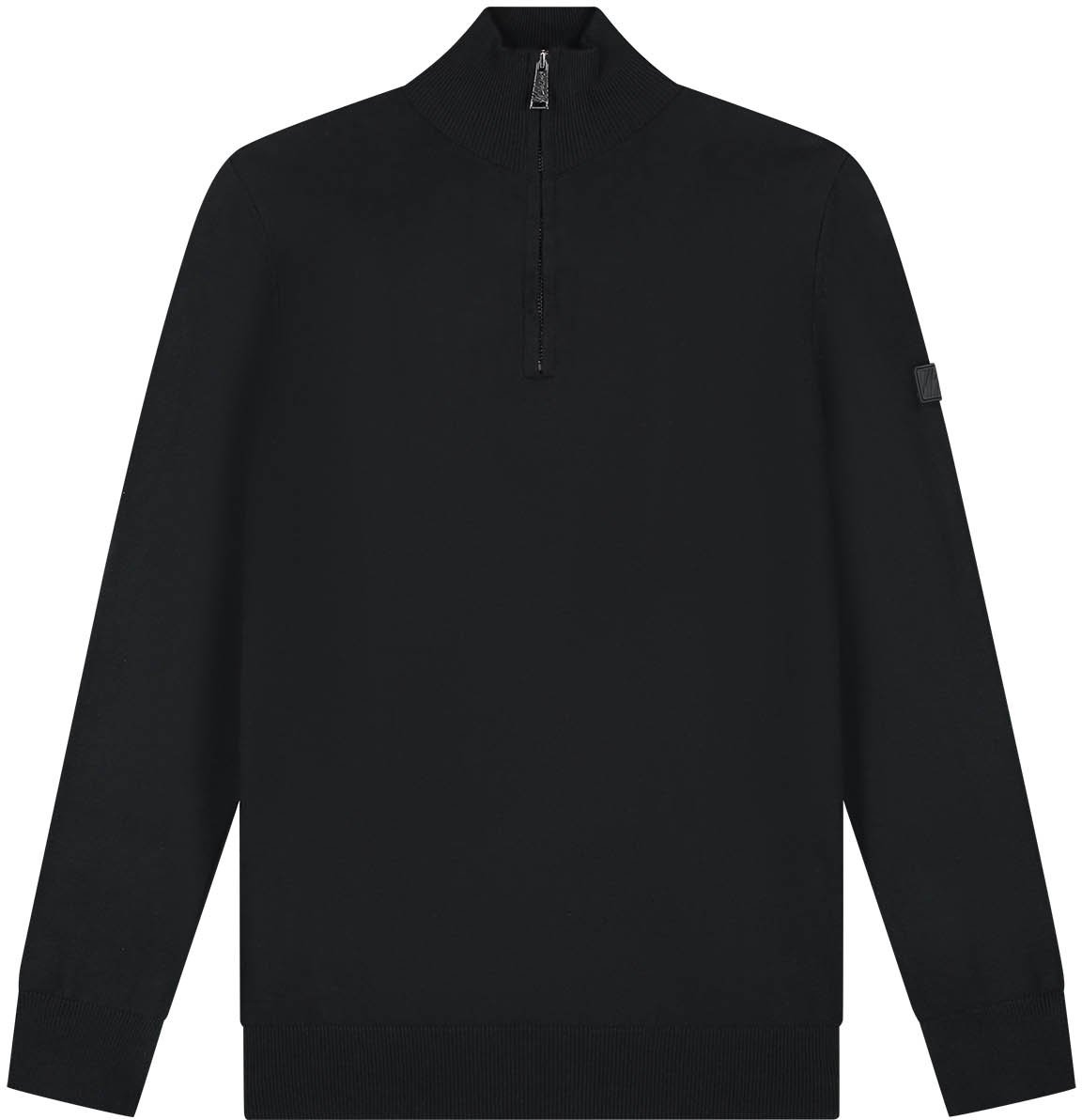 Malelions Malelions Men Knitted Quarter Zip Zwart