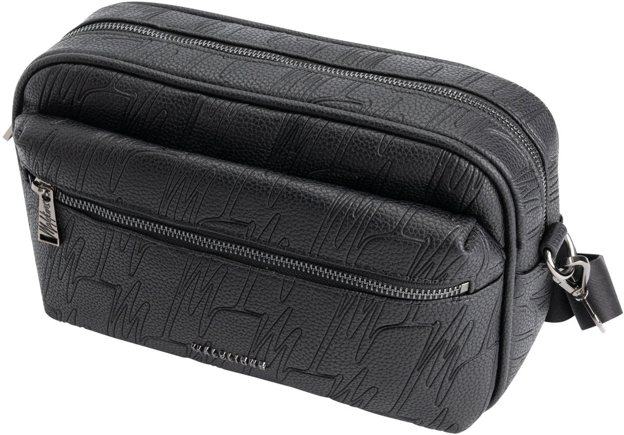 Malelions Malelions Monogram Messenger Bag Zwart