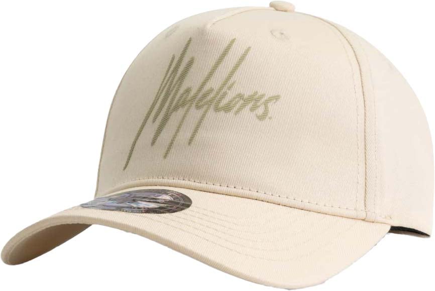 Malelions Malelions Men Striped Signature Logo Cap Beige