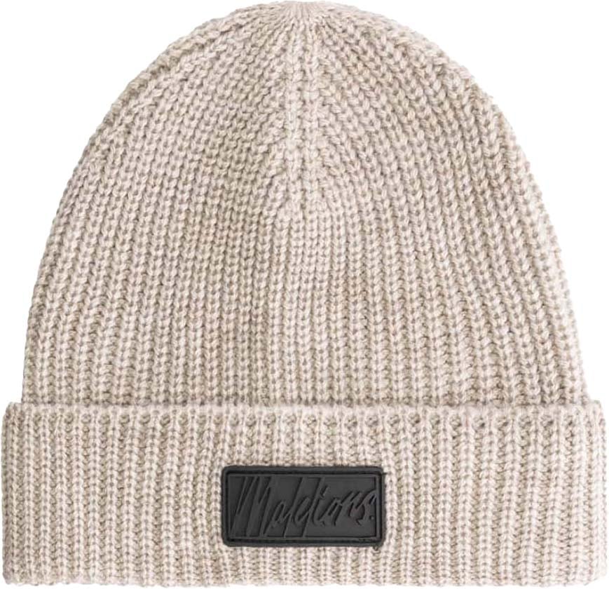 Malelions Malelions Men Ribbed Beanie Scarf Set Taupe