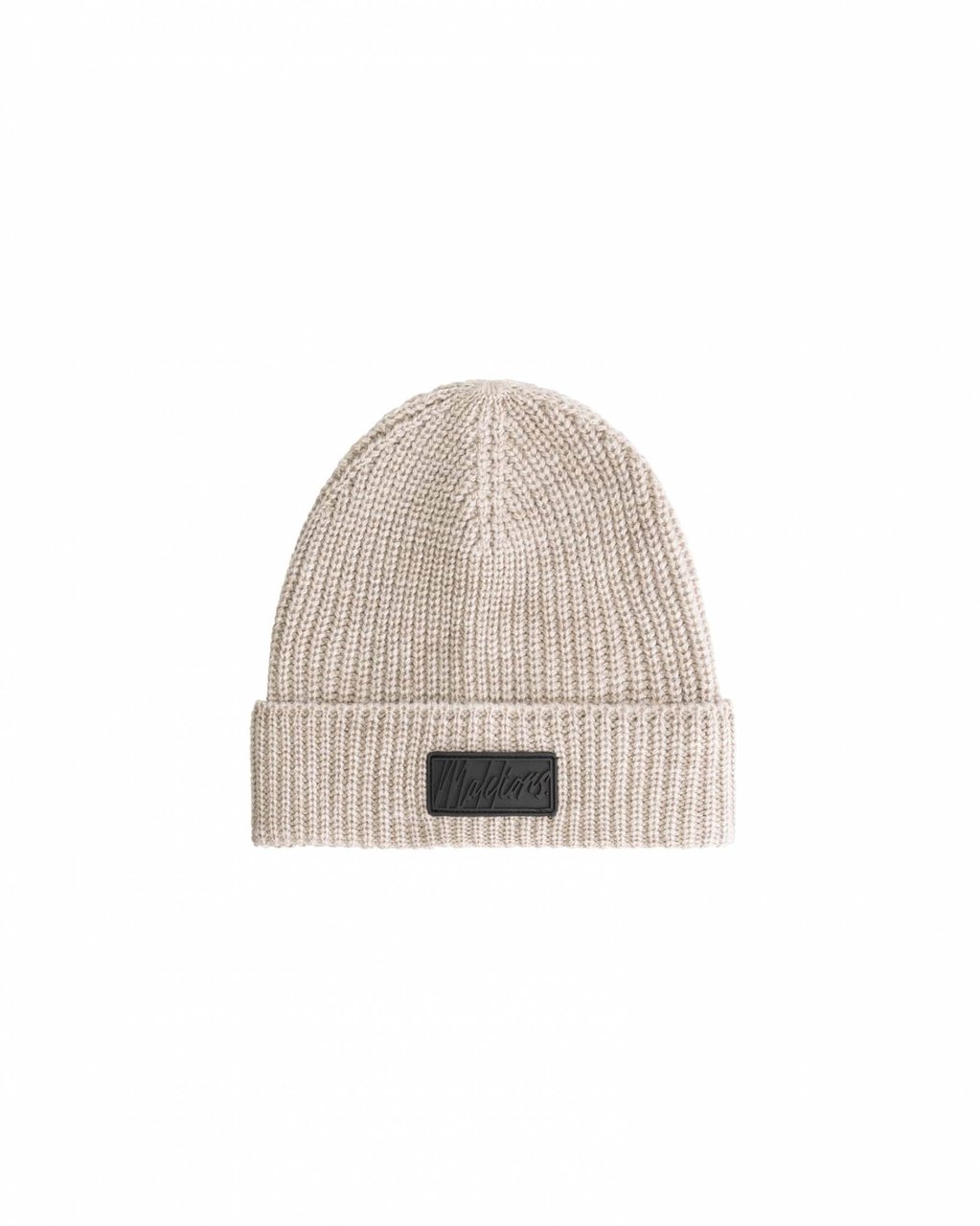 Malelions Malelions Men Ribbed Beanie Scarf Set Taupe