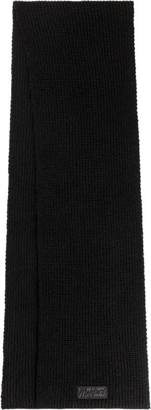 Malelions Malelions Men Ribbed Logo Scarf Zwart