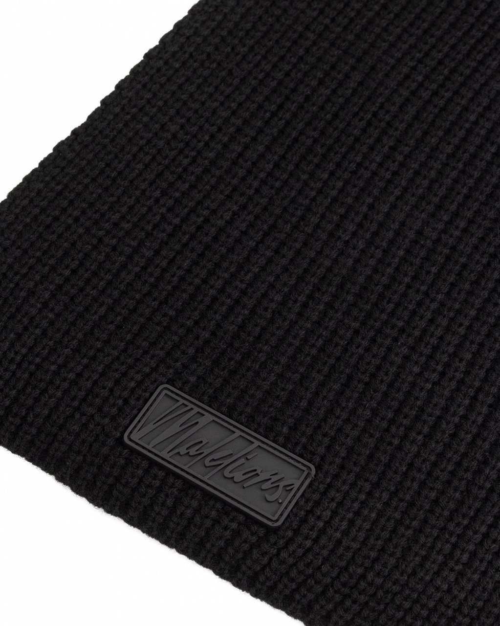 Malelions Malelions Men Ribbed Logo Scarf Zwart