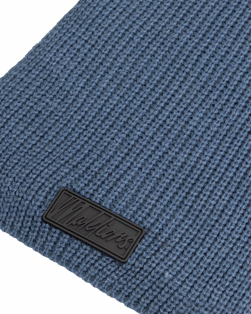 Malelions Malelions Men Ribbed Logo Scarf Blauw
