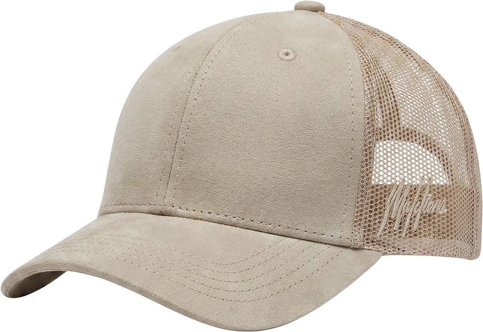 Malelions Men Suede Trucker Cap Bruin