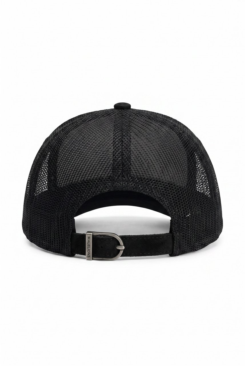 Malelions Men Suede Trucker Cap Zwart