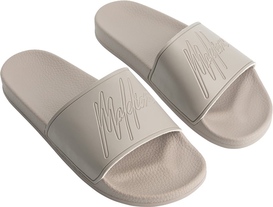 Malelions Malelions Men Signature Slides Taupe