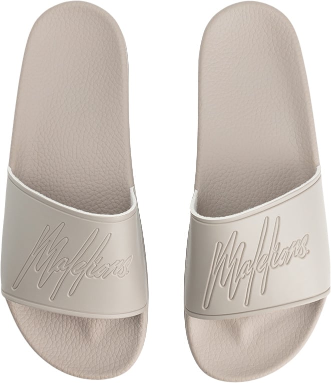 Malelions Malelions Men Signature Slides Taupe