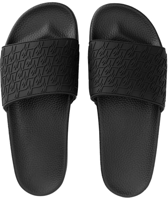 Malelions Men Monogram Slides Zwart