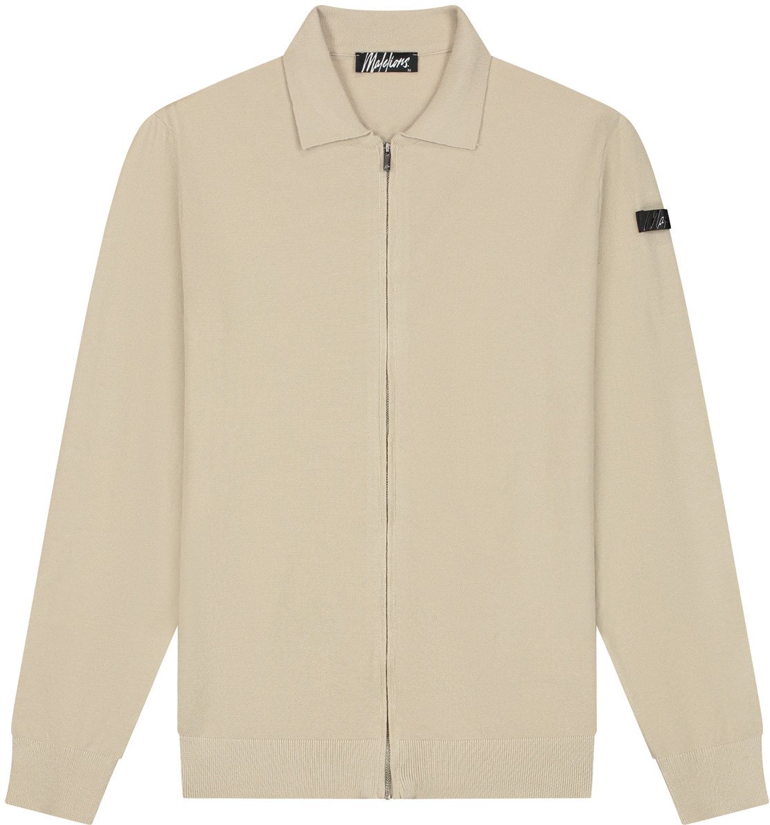 Malelions Knitted Zip Cardigan MMA20026043 Light Taupe 50014 Taupe