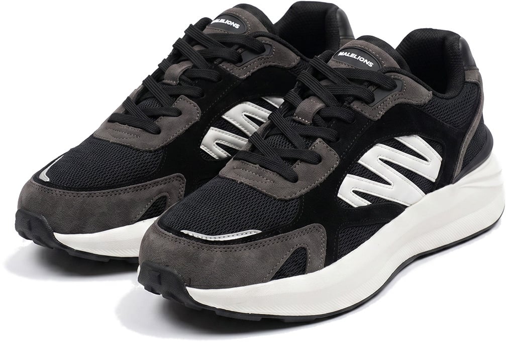 Malelions Malelions Malelions Casual Suede Trainer UAD10999011 Black/White 49003 Zwart