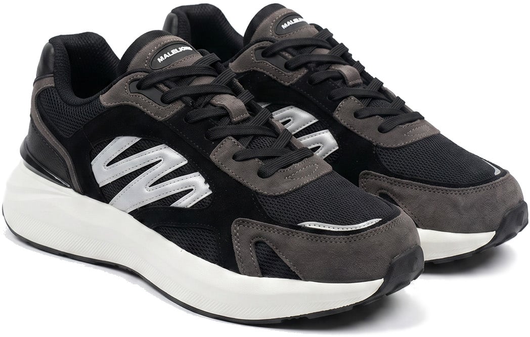 Malelions Malelions Malelions Casual Suede Trainer UAD10999011 Black/White 49003 Zwart