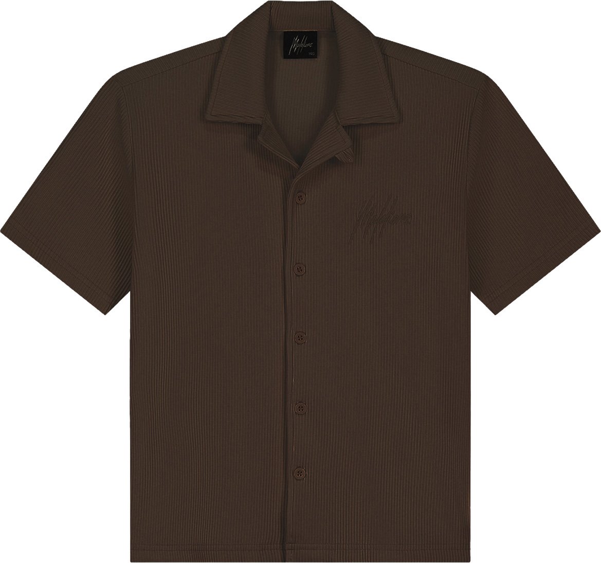 Malelions Malelions Junior Horizon Ribbed Shirt MJA40026001 Dark Brown 50012 Bruin