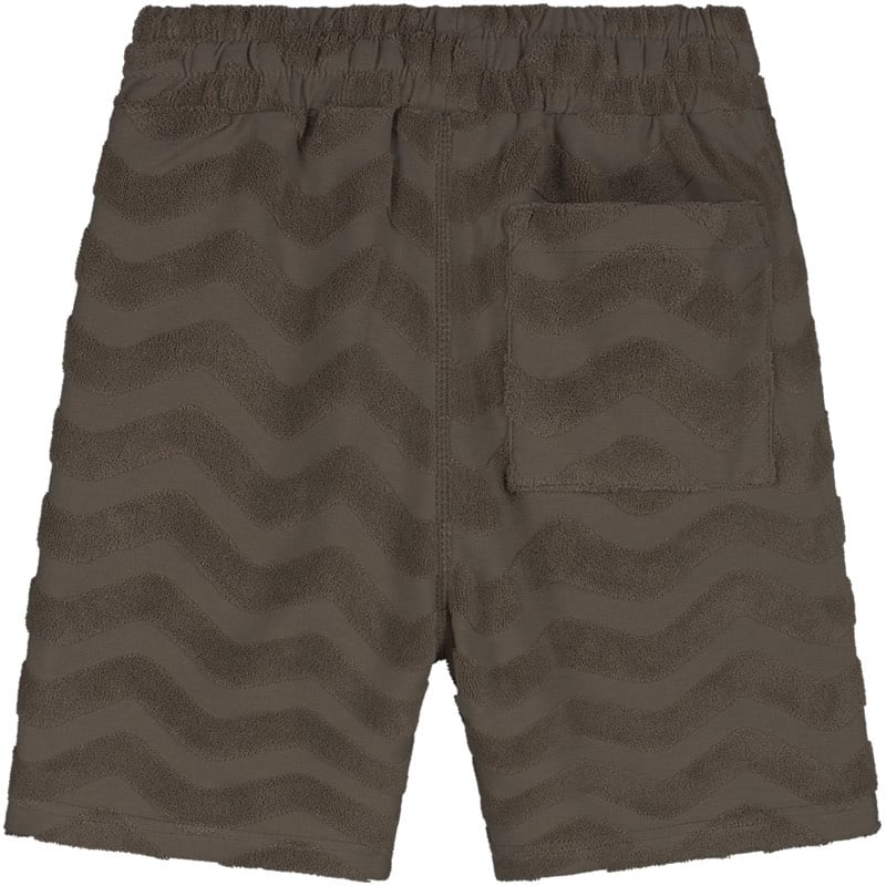 Malelions Malelions Junior Jacquard Wavy Towelling Shorts MJA40026024 Dark Brown 50012 Bruin
