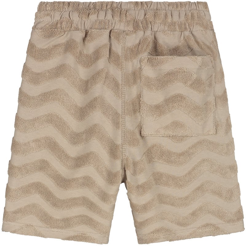 Malelions Malelions Junior Jacquard Wavy Towelling Shorts MJA40026024 Dark Taupe 50020 Taupe