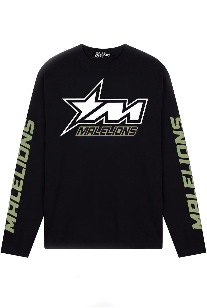Malelions Motocross Longsleeve T-Shirt MMA40026066 Black 49001 Zwart