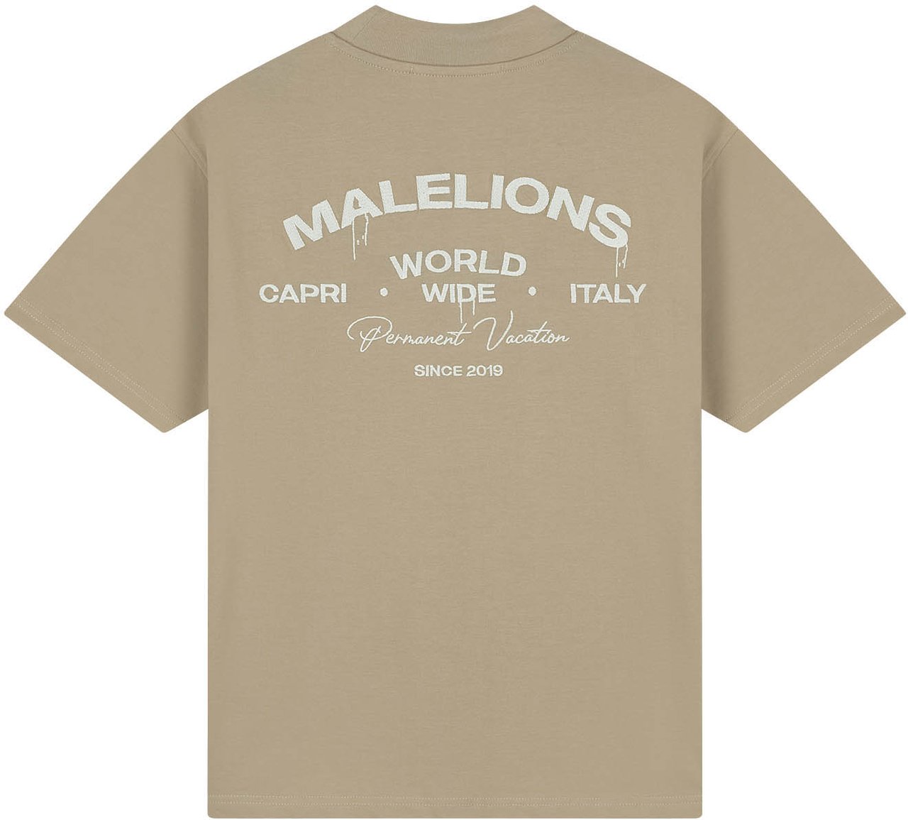 Malelions  Permanent Vacation T-Shirt MMB30026061 Sage Brown 50013 Bruin