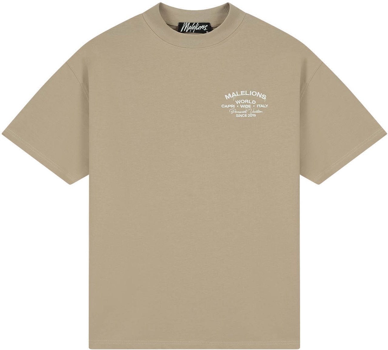 Malelions  Permanent Vacation T-Shirt MMB30026061 Sage Brown 50013 Bruin