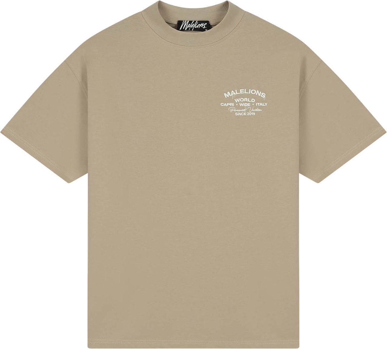 Malelions  Permanent Vacation T-Shirt MMB30026061 Sage Brown 50013 Bruin