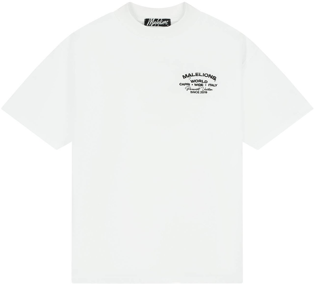 Malelions  Permanent Vacation T-Shirt MMB30026061 White 40001 Wit