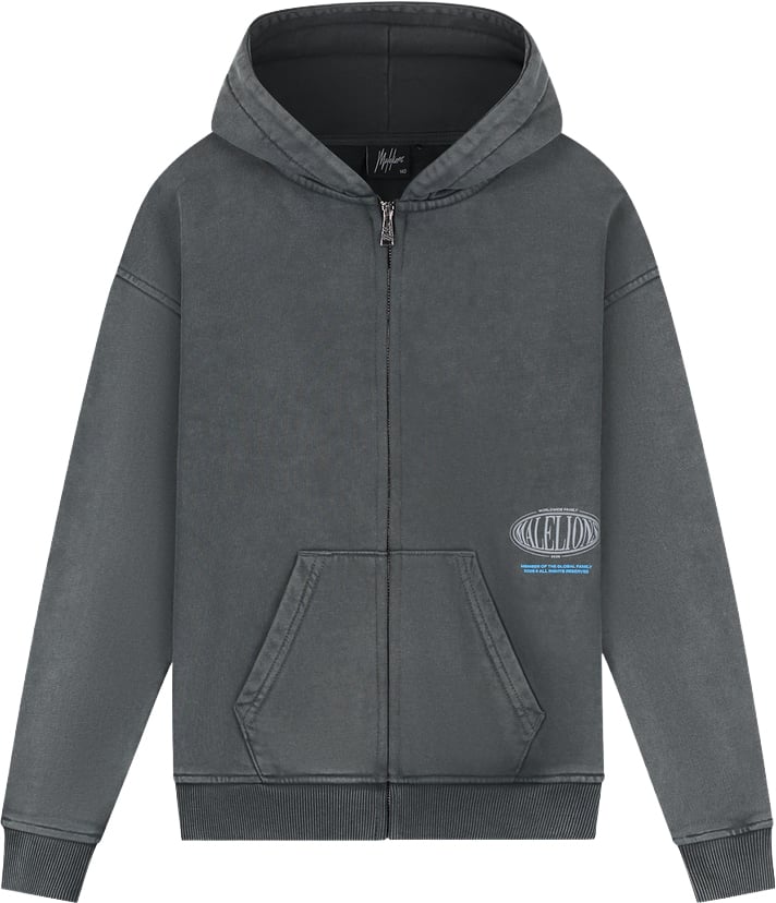 Malelions Relaxed Lifestyle Zip Hoodie MJA30026049 Acid Wash 59000 Divers