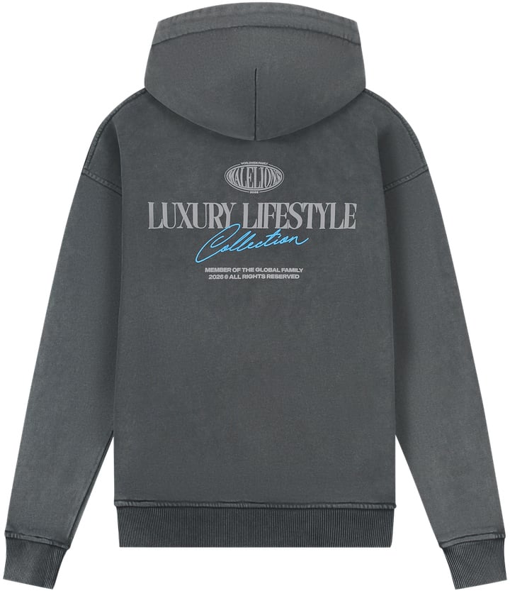 Malelions Relaxed Lifestyle Zip Hoodie MJA30026049 Acid Wash 59000 Divers