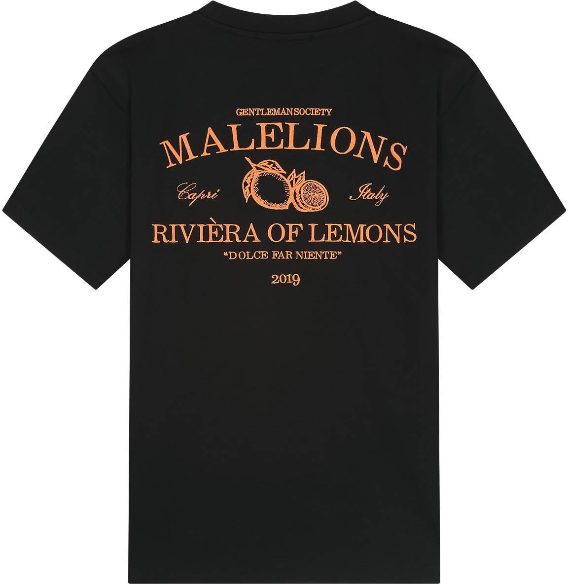 Malelions  Riviera T-Shirt MMB30026047 Black 49001 Zwart