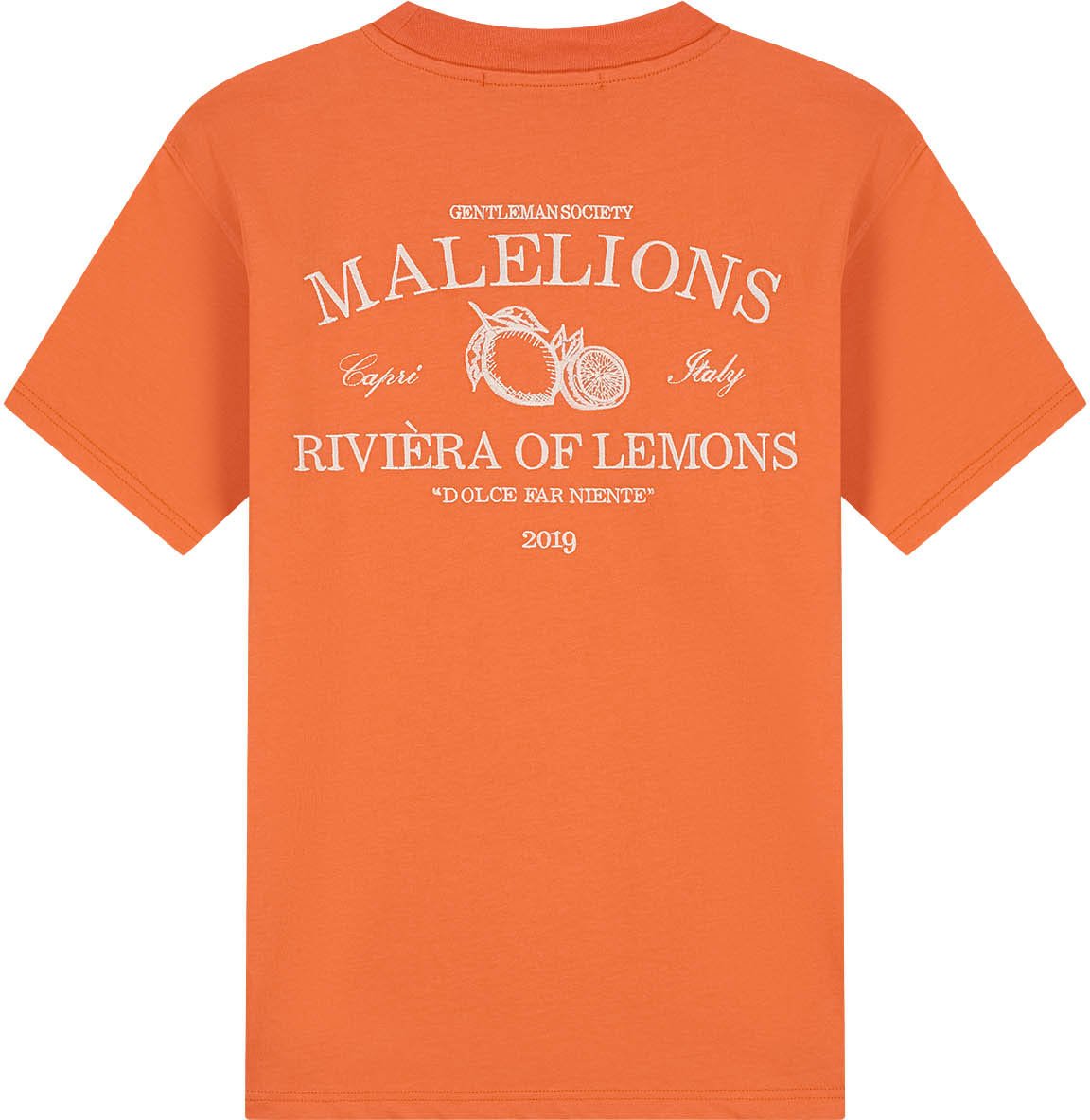 Malelions  Riviera T-Shirt MMB30026047 Coral 45003 Divers