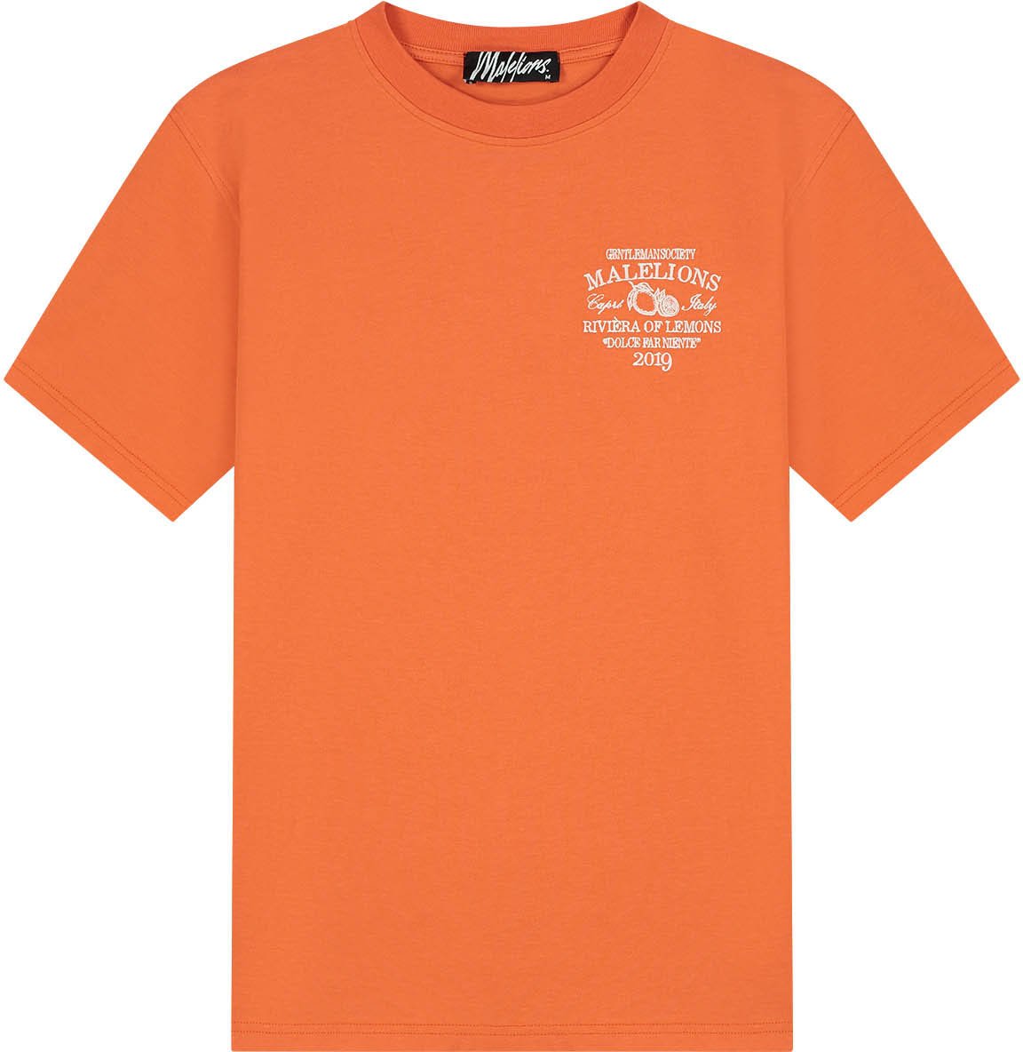 Malelions  Riviera T-Shirt MMB30026047 Coral 45003 Divers