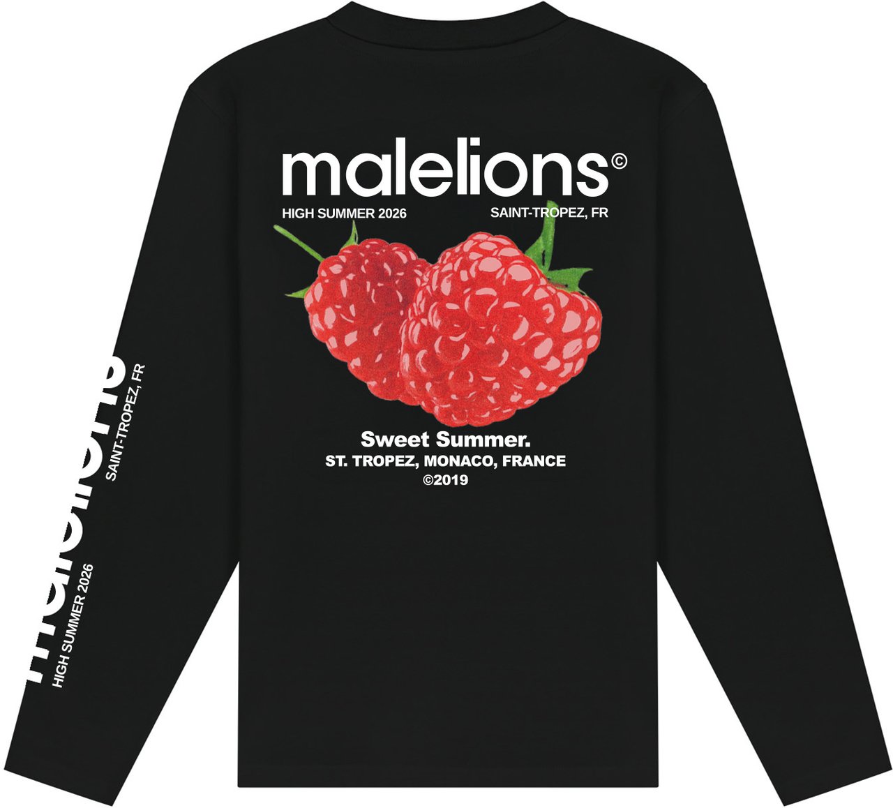 Malelions  Sweet Summer Longsleeve T-Shirt MMA40026043 Black 49001 Zwart