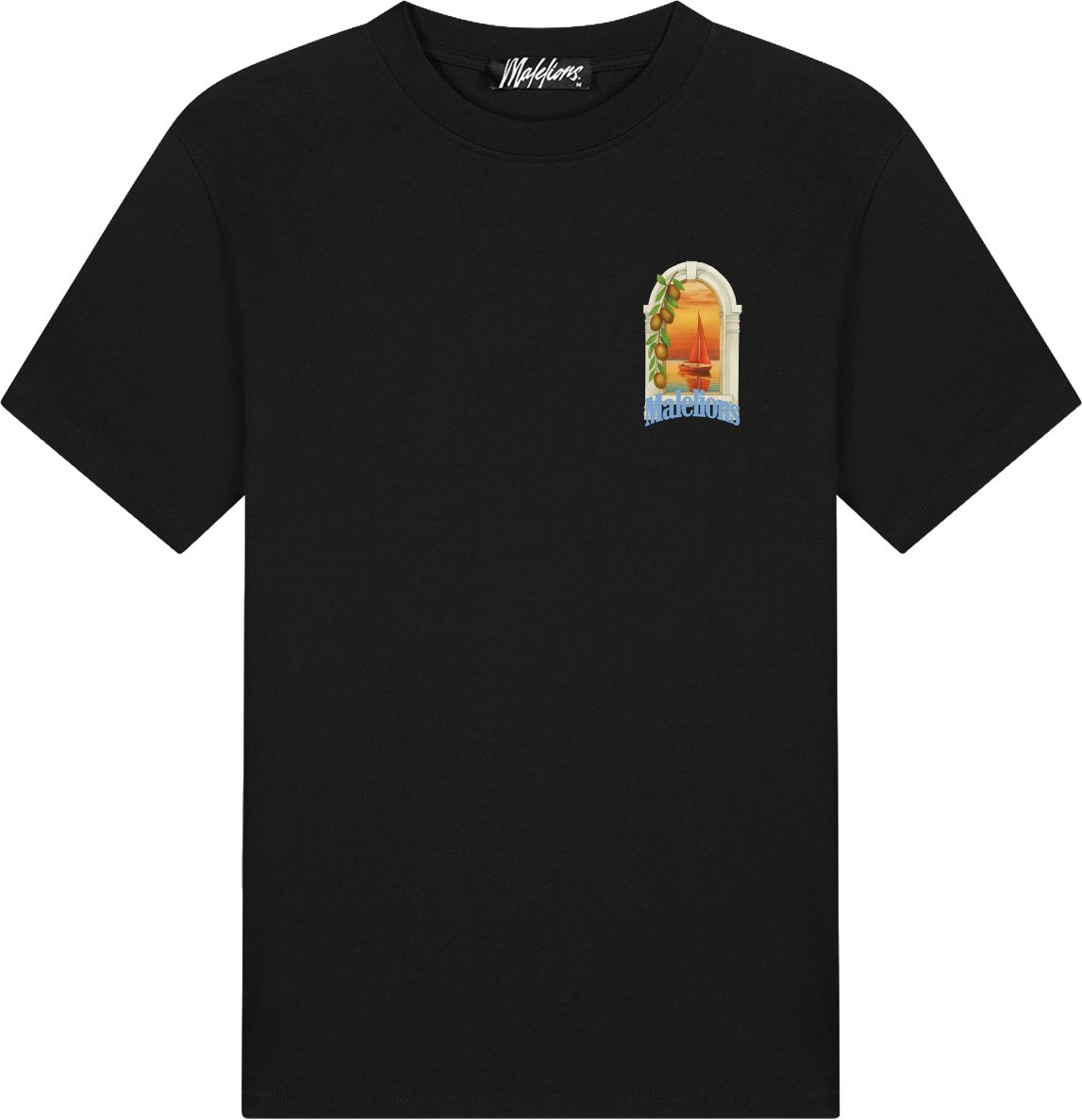 Malelions Yacht Window T-Shirt MMA40026049 Black 49001 Zwart