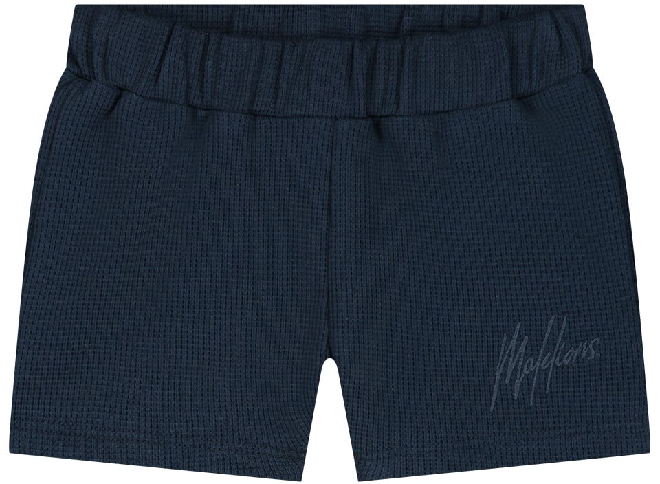 Malelions Malelions Baby Waffle Signature Shorts Blauw
