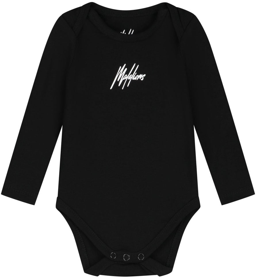 Malelions Malelions Baby Long Sleeve Bodysuit Zwart