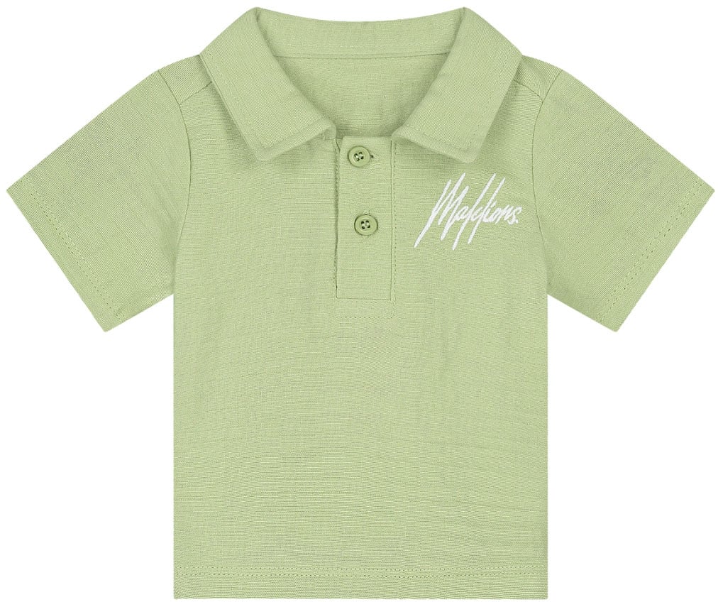Malelions Malelions Baby Mousseline Polo Groen
