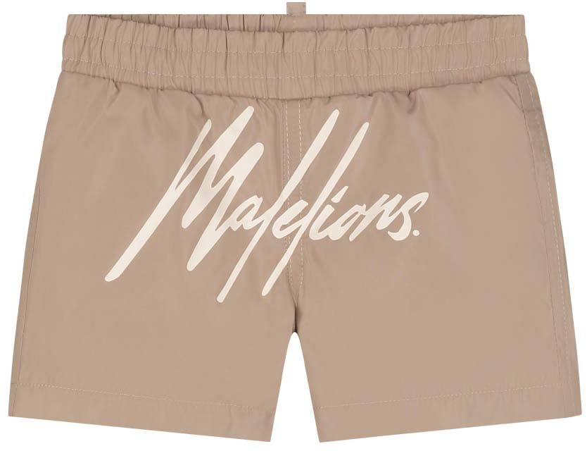 Malelions Malelions Baby Signature Swim Shorts Taupe