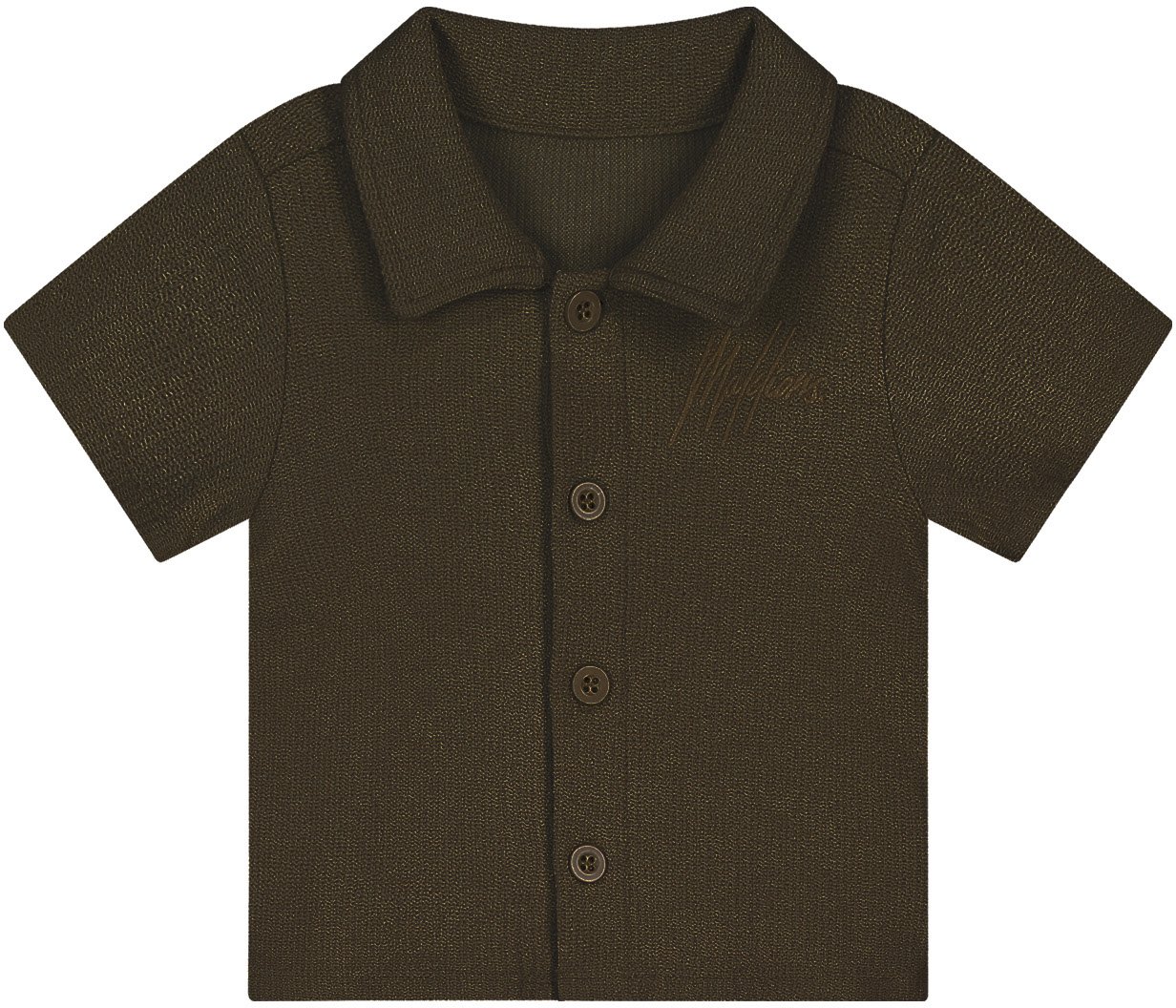 Malelions Malelions Baby Bouclé Signature Shirt Bruin