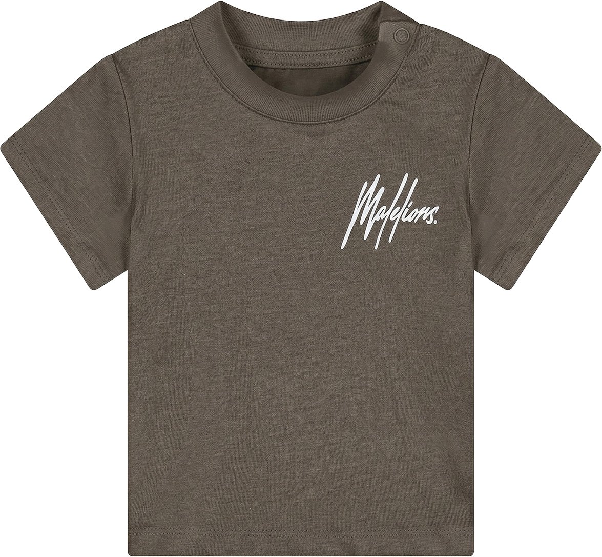 Malelions Malelions Baby Signature Melange T-Shirt Bruin
