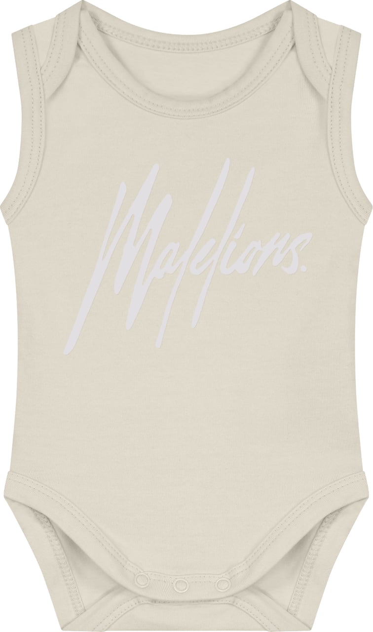Malelions Malelions Baby Signature Bodysuit Beige
