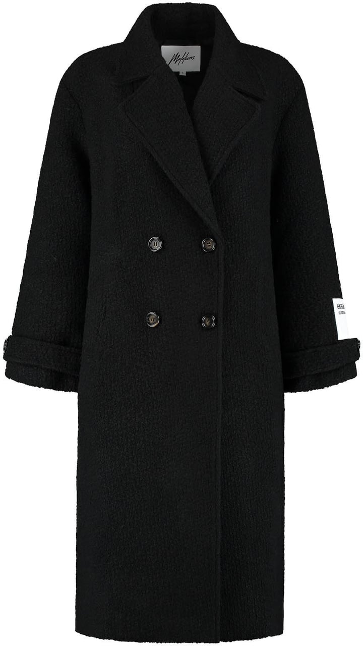 Malelions Malelions Women Oversized Label Coat Zwart