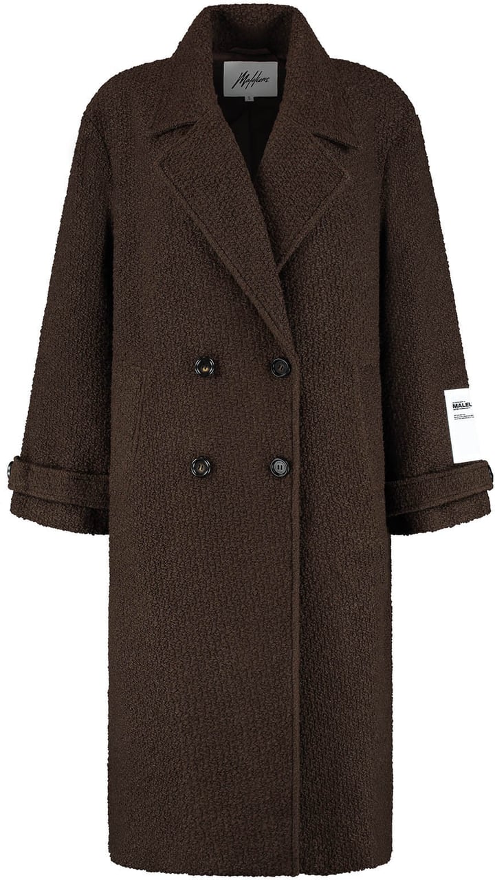Malelions Malelions Women Oversized Label Coat Bruin