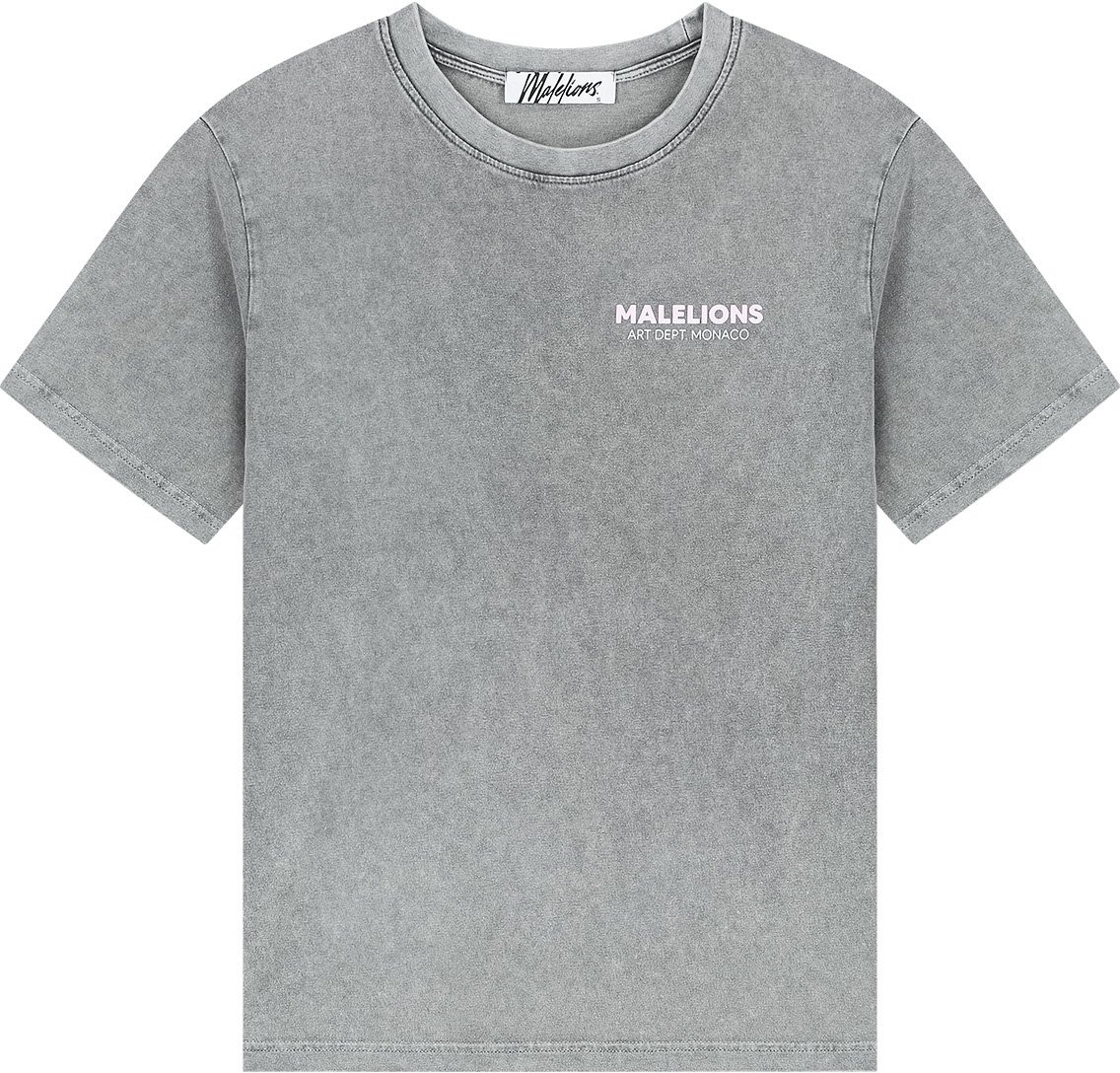 Malelions Malelions Women Rhinestone T-Shirt Grijs